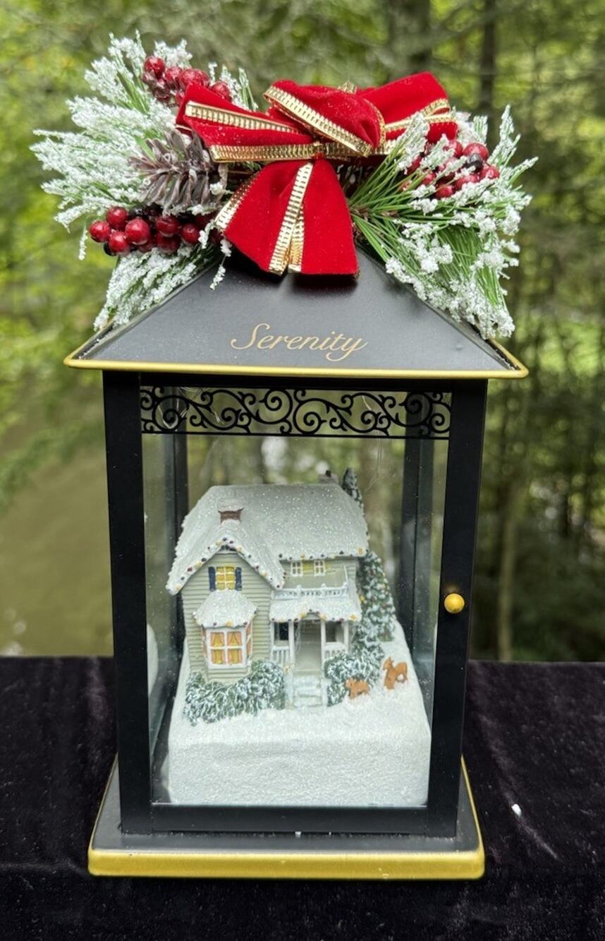 Thomas Kinkade Christmas Lantern Sparkle Of The Season SERENITY Rare! MWT -5